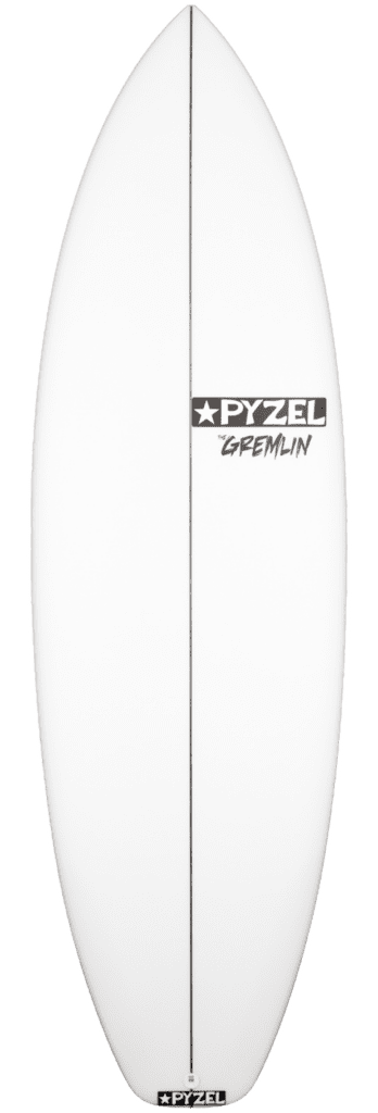 pyzel gremlin surfboard in white