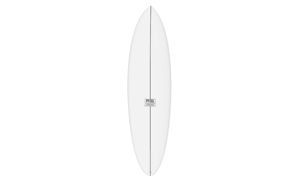 pyzel mid length crisis surfboard white