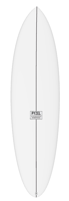 pyzel mid length crisis surfboard white