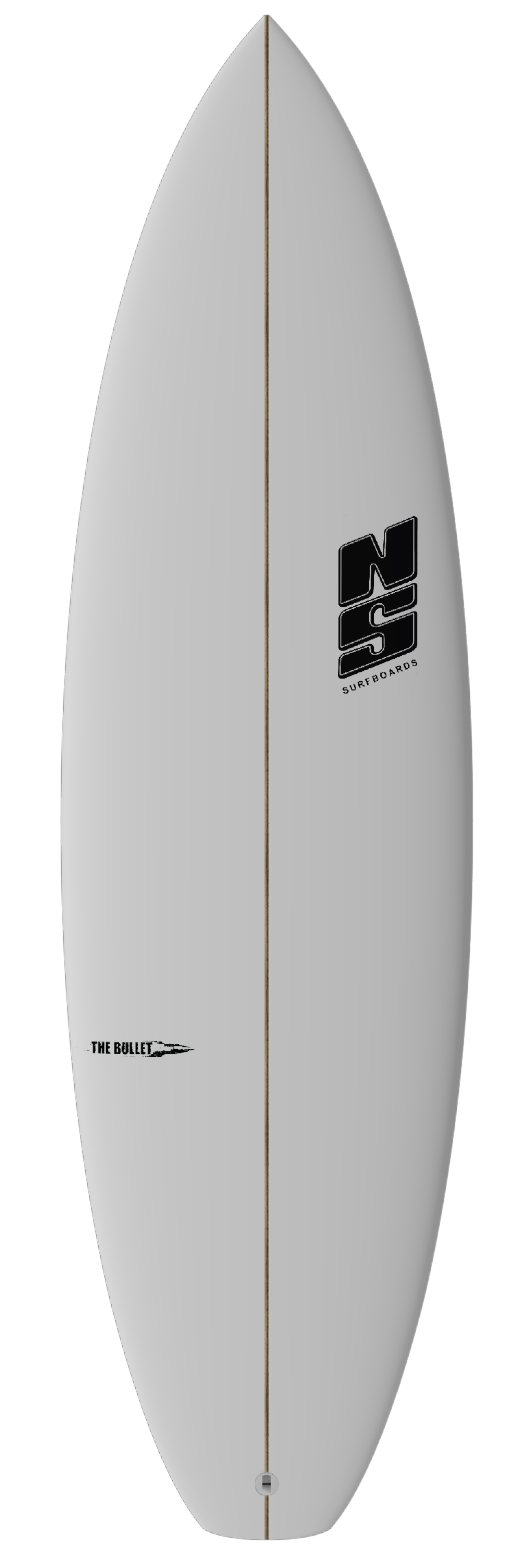nigel semmens bullet surfboard in white