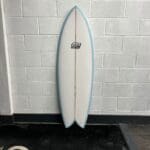 Ocean Magic Fish Surfboard Baby Blue - 5’8" (Futures)